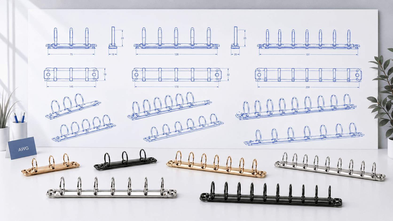 Ring mechanism size and binder reference
