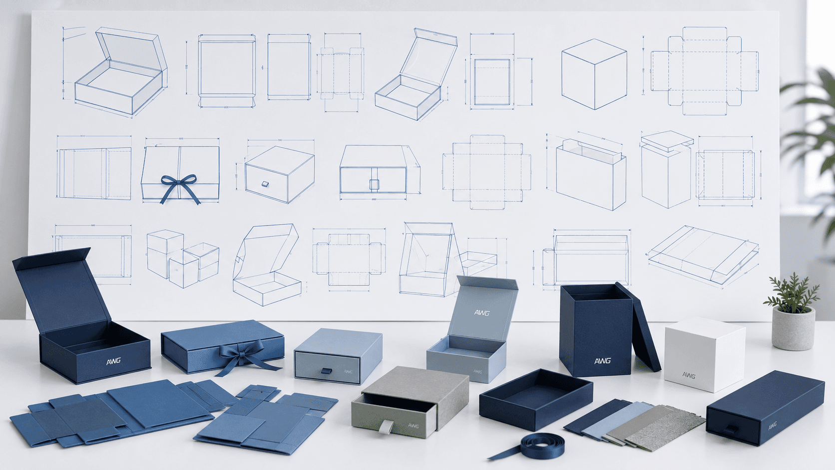 Collapsible box packaging reference